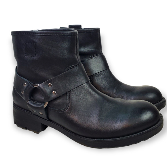 Silence + Noise Shoes - Silence + Noise Urban Outfitters Black Biker Moto Boot 7